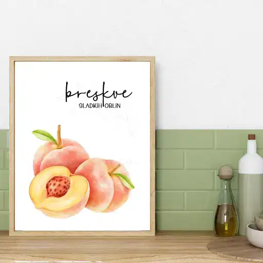 Ilustracija breskve za dom