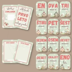 Kartice mejnikov Miška s hiško