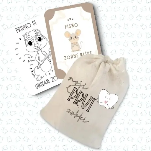 vrečka in kartice Zobna miška