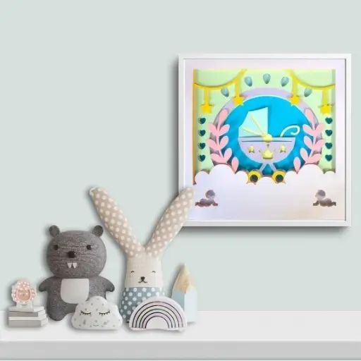 Voziček za punčko 3D slika