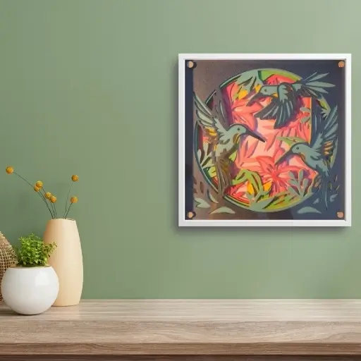 Kolibriji 3D slika za dom