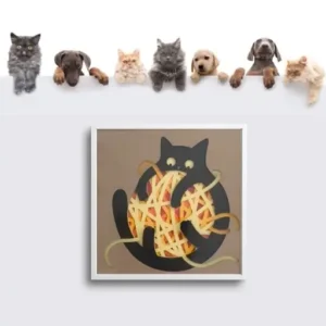 Muca s klopko 3D slika